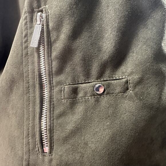 Kenneth‎ Cole Reaction Faux Suede Motorcycle Jacket with Zipper Accents XL - Picture 6 of 13